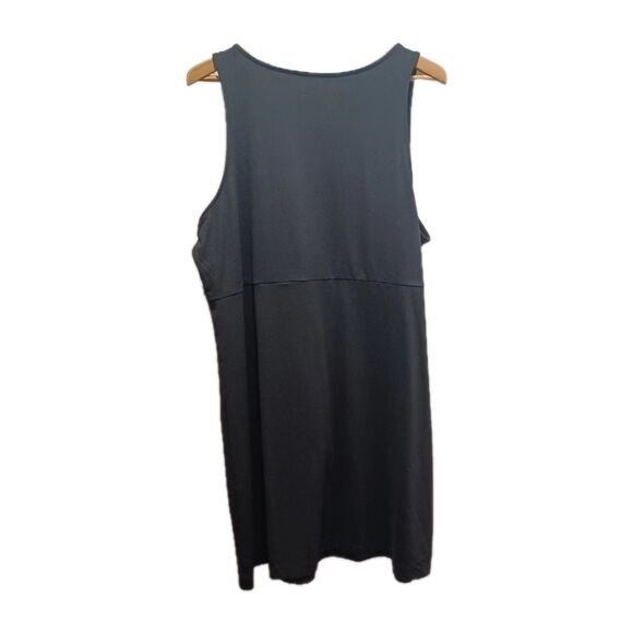 Eddie Bauer Black Aster Tank Sleeveless Empire Waist Dress Size 2XL New - Picture 3 of 7